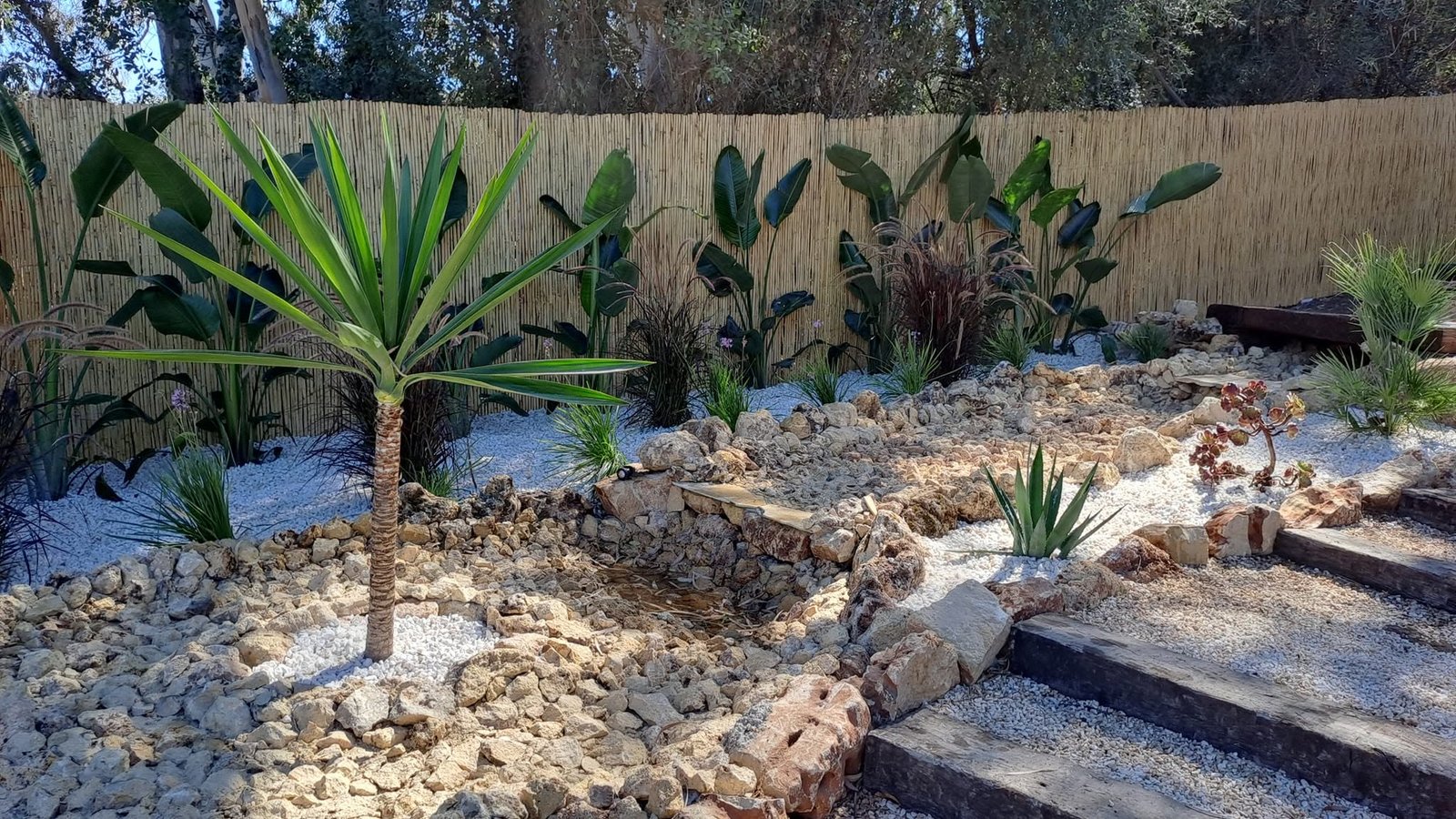 Landscaped Mediterranean garden